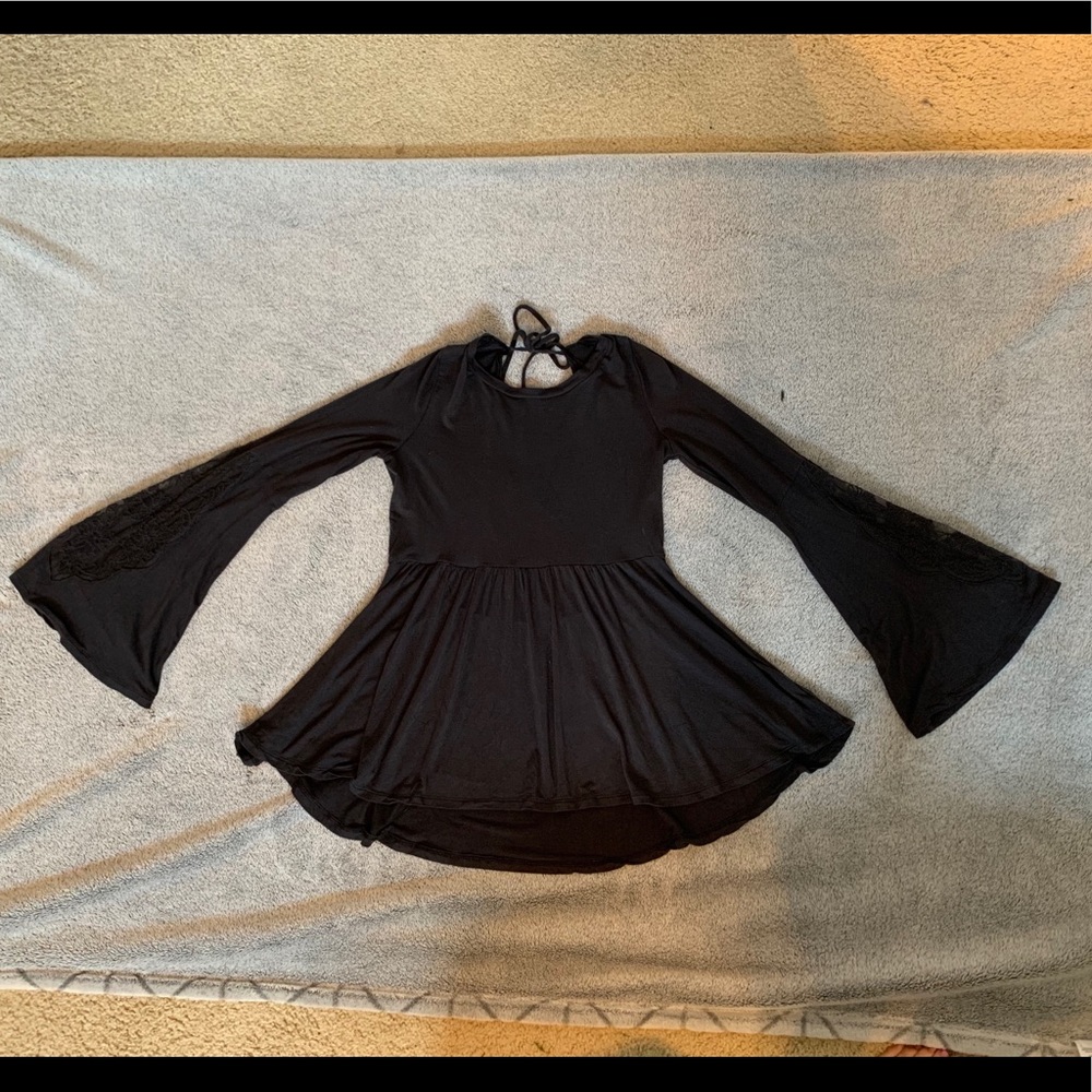 American Eagle Backless Bell-Sleeve Top
